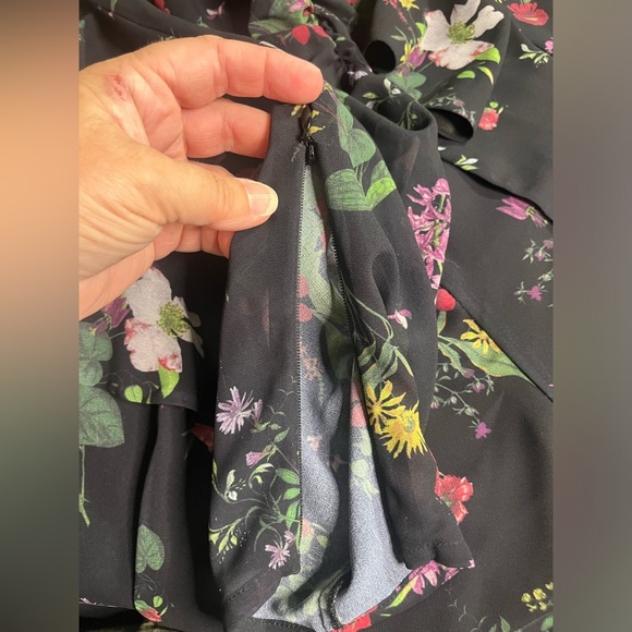 EUC AMUR- Pasqualena One-Shoulder Floral-Print Dress. Size 10 - Picture 10 of 14